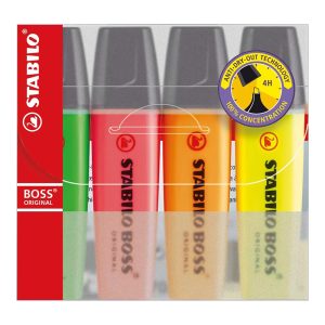 Marca-Texto BOSS Stabilo – Neon – 70/4 – Estojo 4 UN
