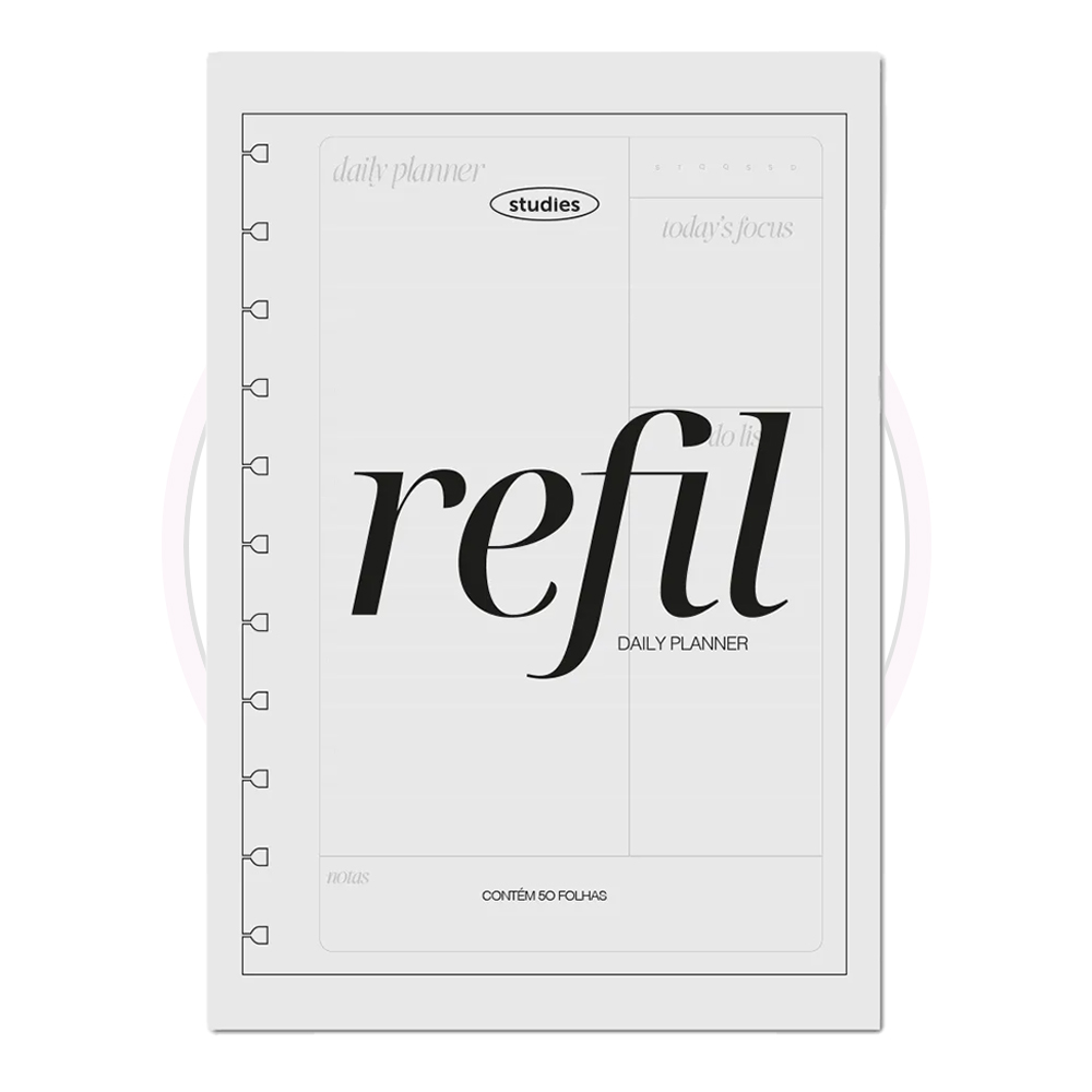 Refil para Planner 2025 Studies – Daily Planner – 1 UN