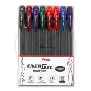 Caneta Gel EnerGel Makkuro 0.5mm Pentel – Blister 8 UN