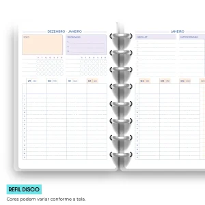 Refil Disco Semana Vertical Datado (SVDAT04)