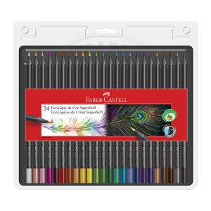 EcoLápis de Cor SuperSoft Faber-Castell – Estojo 24 UN