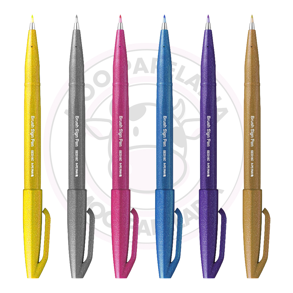 Caneta Brush Sign Pen Pentel – Tradicionais – Blister 12 UN - Image 6