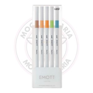 Caneta Hidrográfica Extrafina Emott 0.4mm uni-ball – Nature Colors – Estojo 5 UN