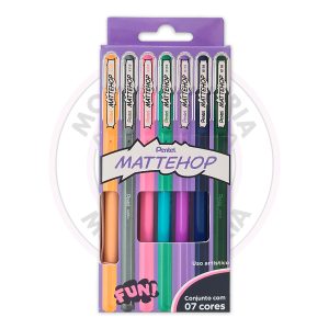 Caneta Gel Mattehop 1.0mm Pentel – Cores dos Sonhos – Blister 7 UN