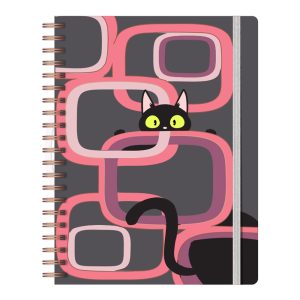 Caderno Reposicionável Universitário Gato Preto Merci – 1 UN