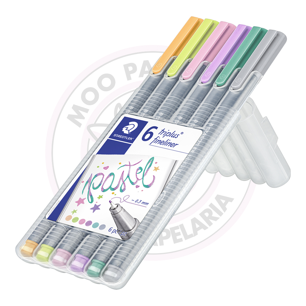 Caneta Hidrográfica Fineliner Triplus 0.3mm Staedtler – Pastel – Estojo 6 UN - Image 5