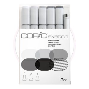 Marcador Artístico Sketch COPIC – Sketching Grays – Estojo 6 UN