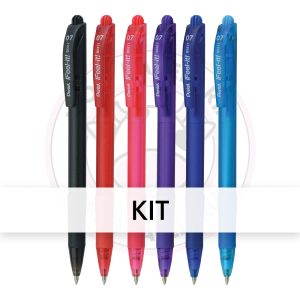 Kit Caneta Esferográfica Retrátil iFeel-it! 0.7mm Pentel – Kit 6 UN