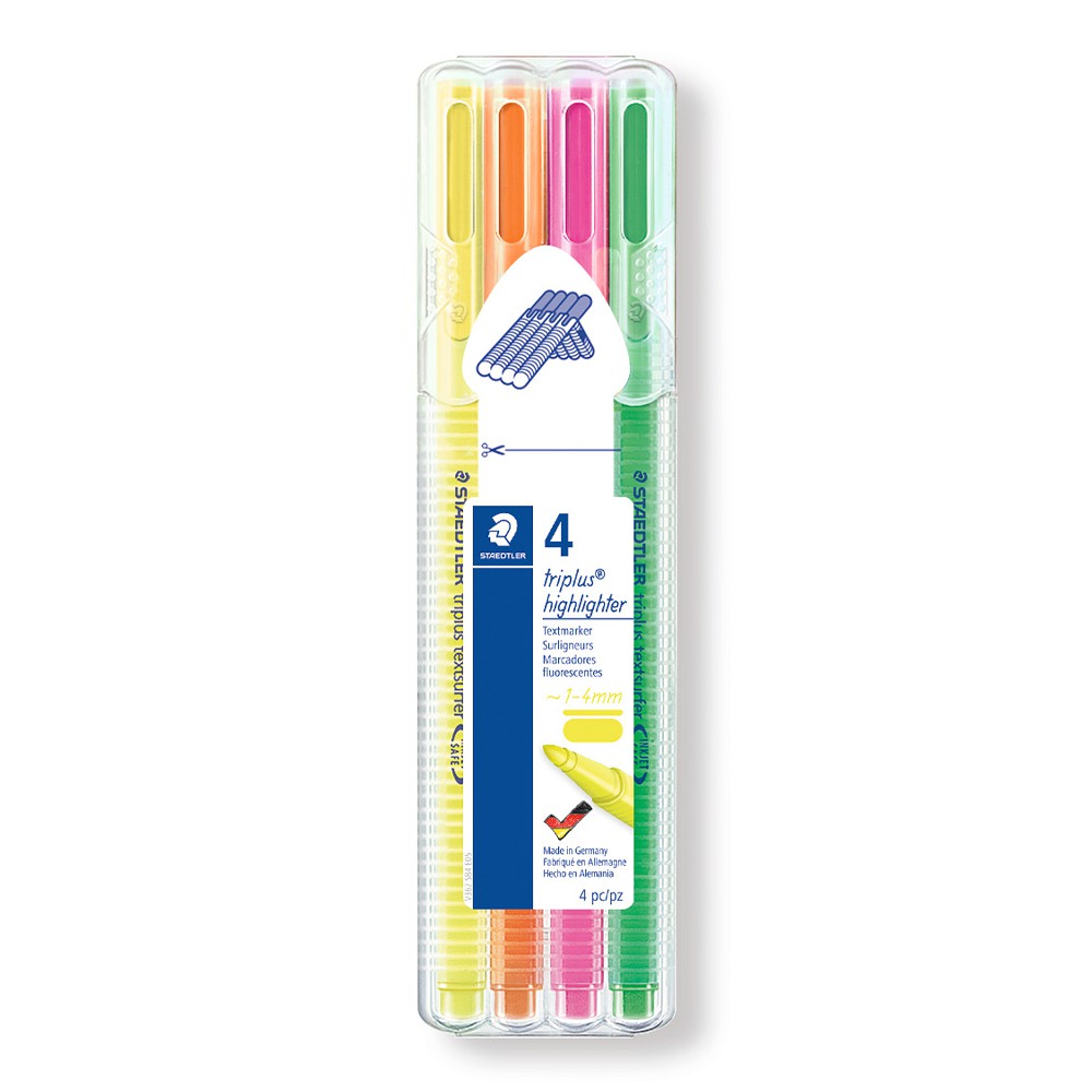 Marca-Texto Triplus TextSurfer Neon Staedtler – Estojo 4 UN - Image 2
