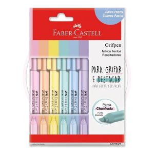 Marca-Texto Grifpen Faber-Castell – Pastel – Blister 6 UN