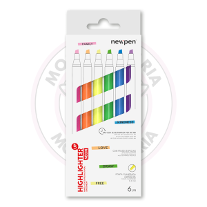 Marca-Texto Up Neon Newpen – Blister 6 UN
