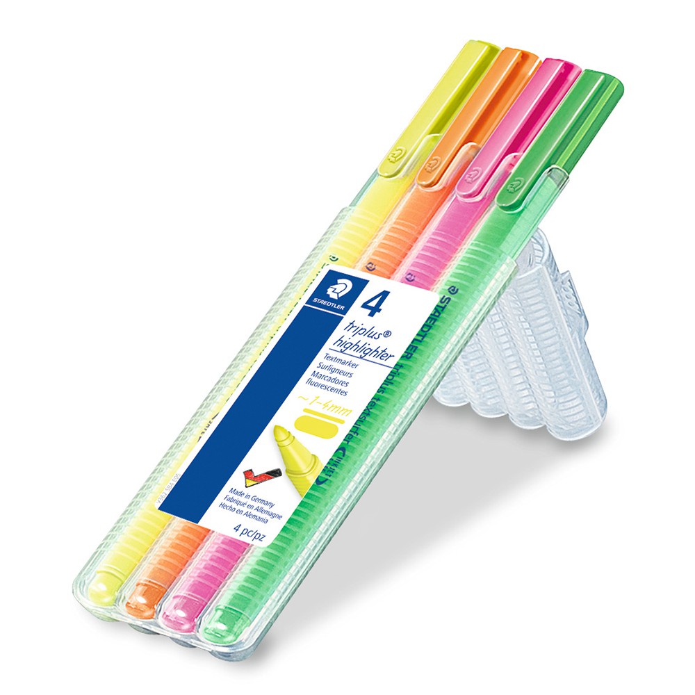 Marca-Texto Triplus TextSurfer Neon Staedtler – Estojo 4 UN - Image 3