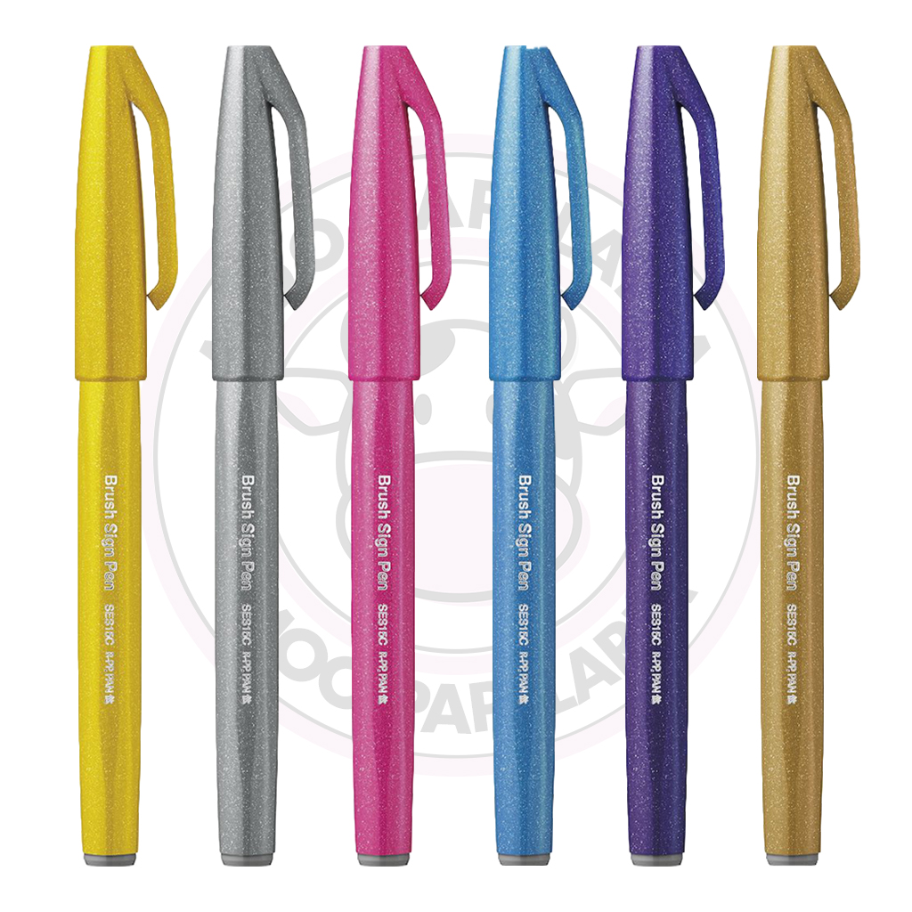 Caneta Brush Sign Pen Pentel – Tradicionais – Blister 12 UN - Image 4