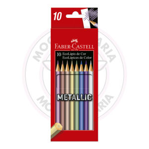 EcoLápis de Cor Metallic Faber-Castell – Blister 10 UN