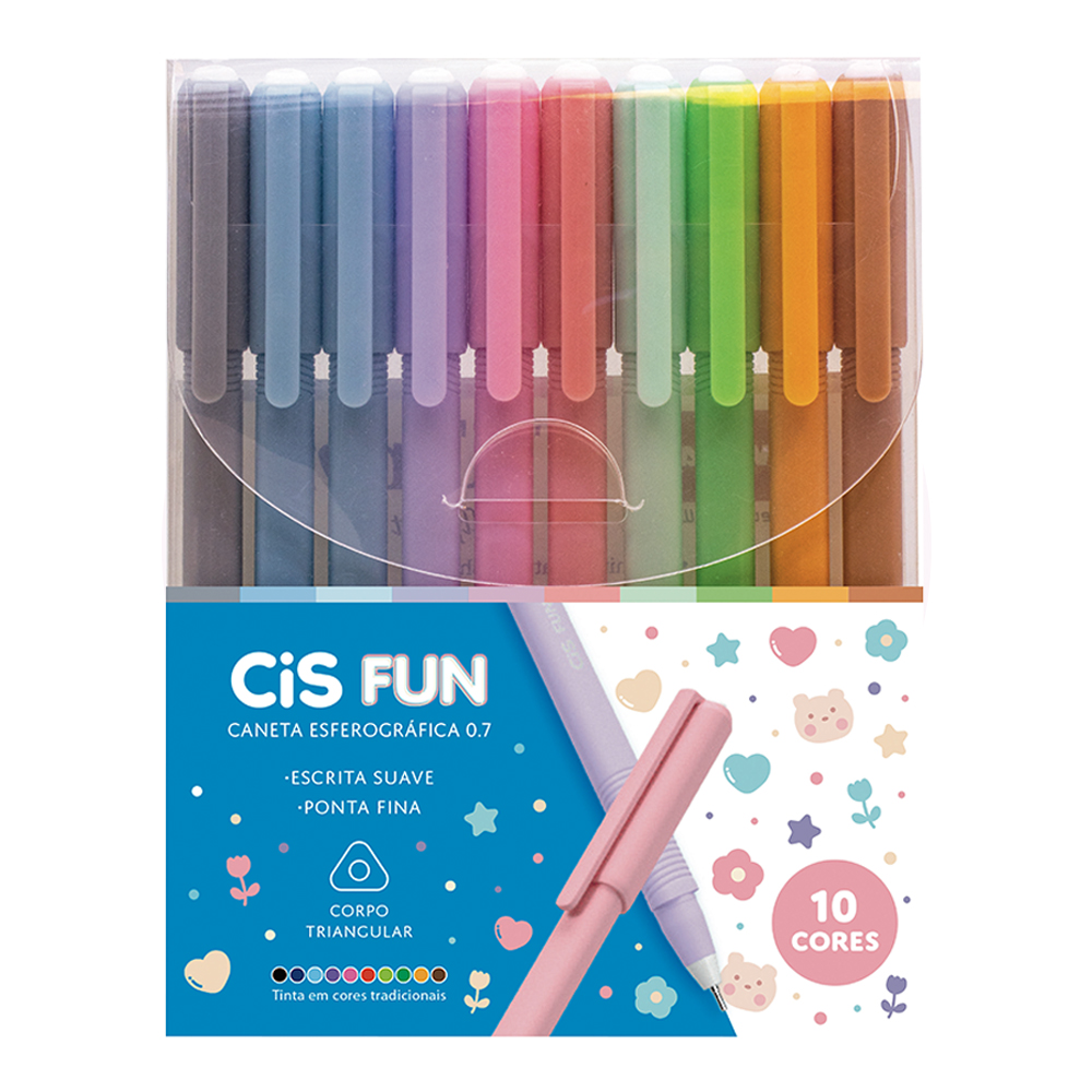 Caneta Esferográfica Fun 0.7mm CiS – Estojo 10 UN - Image 2