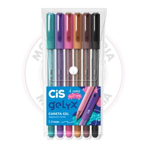 Caneta Gel Gelyx 1.0mm CiS – Glitter – Estojo 6 UN