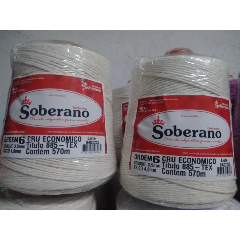 Barbante Cru Economico 570M Ordem 6 Soberano