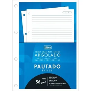 Bloco p/ Fichário Universitário Branco 200fls Tilibra