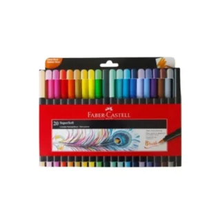 Caneta Hidrocor SuperSoft Brush Pen 20 cores Faber Castell