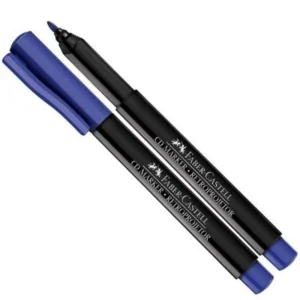 Caneta Retroprojetor Media Faber Castell Azul