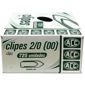 Clips 2/0 Niquelado 725 Unidades ACC