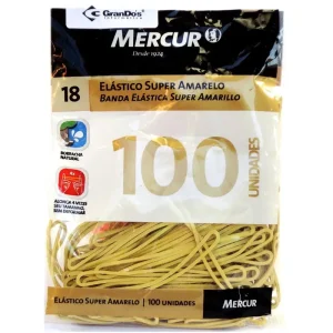 Elástico Super Amarelo nº18 com 100 unidades Mercur