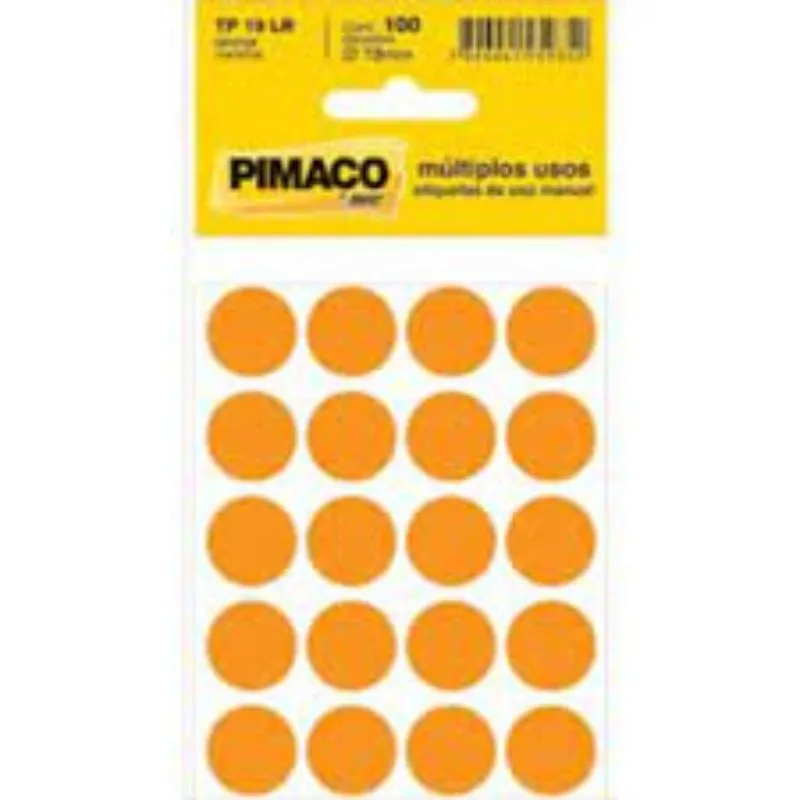 Etiqueta Adesiva redonda TP 19 200 unidades Pimaco Laranja - Image 2