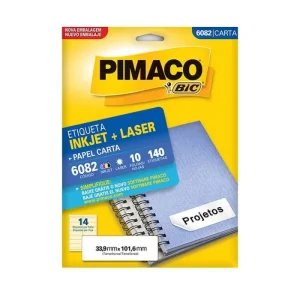 Etiqueta Laser 6082 33,9×101,6 10folhas Pimaco