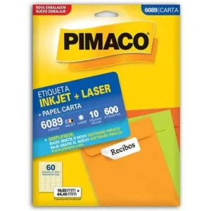 Etiqueta Laser 6089 16,93×44,45 10folhas Pimaco