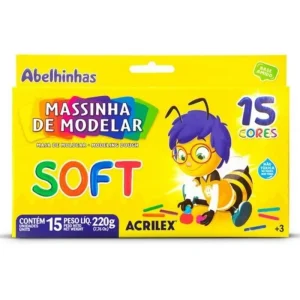 Massa Modelar Soft 15 cores Acrilex