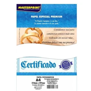 Papel Impressão Foto Matte Adeviso Fosco 108gr A4 20 folhas Masterprint