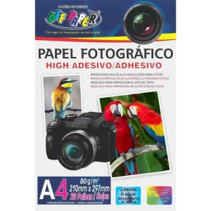 Papel Impressão Photo 80G A4 Adesivo 20 folhas Off Paper