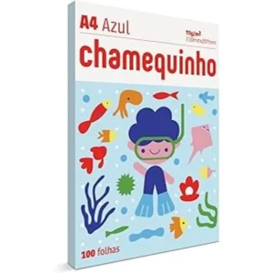 Papel Sulfite A4 210×297 100 folhas Chamequinho Azul