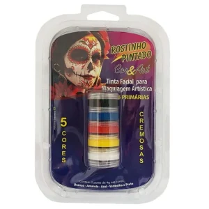 Tinta Facial Cremosa kit 5 cores Cor&Art