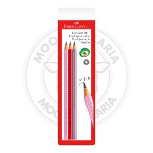 Lápis Grafite Eco Grip 2001 Faber-Castell – Vm, Rs e Rx – Blister 3 UN