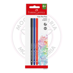 Caneta Hidrográfica Fine Pen Pop 0.4mm Faber-Castell – Blister 3 UN