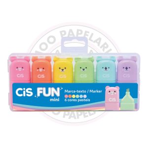 Marca-Texto Fun Mini CiS – Pastel – Estojo 6 UN