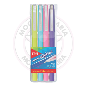 Caneta Gel Style 0.7mm Tris – Blister 4 UN