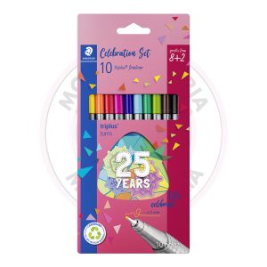 Caneta Hidrográfica Fineliner Triplus 8 Cores + 2 Grátis 0.3mm Staedtler – Blister 10 UN