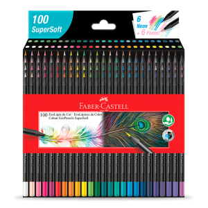 EcoLápis de Cor SuperSoft Faber-Castell – Estojo 100 UN