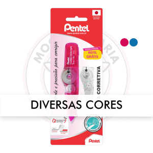 Fita Corretiva + Refil Pentel – Blister 1 UN