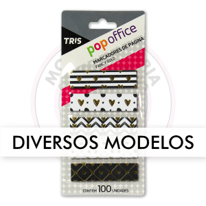 Marcadores de Página Autoadesivos Holic Fancy Gold Tris – Blister 1 UN