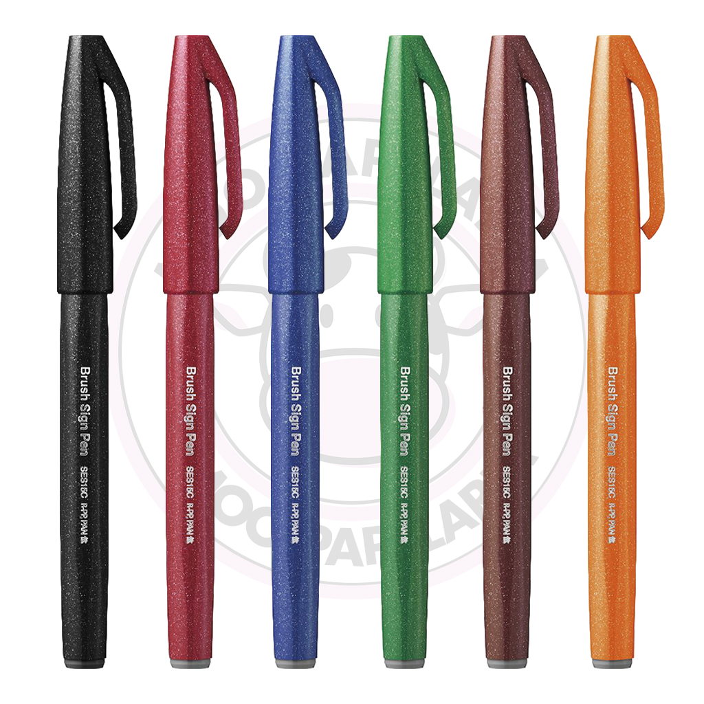 Caneta Brush Sign Pen Pentel – Tradicionais – Blister 12 UN - Image 3