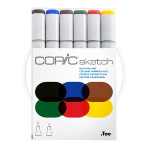 Marcador Artístico Sketch COPIC – Bold Primaries – Estojo 6 UN