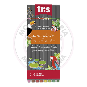 Caneta Hidrográfica Vibes 0.4mm Tris – Amazônia – Blister 8 UN