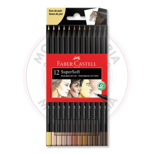 EcoLápis de Cor SuperSoft Tons de Pele Faber-Castell – Blister 12 UN