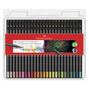 EcoLápis de Cor SuperSoft Faber-Castell – Estojo 50 UN